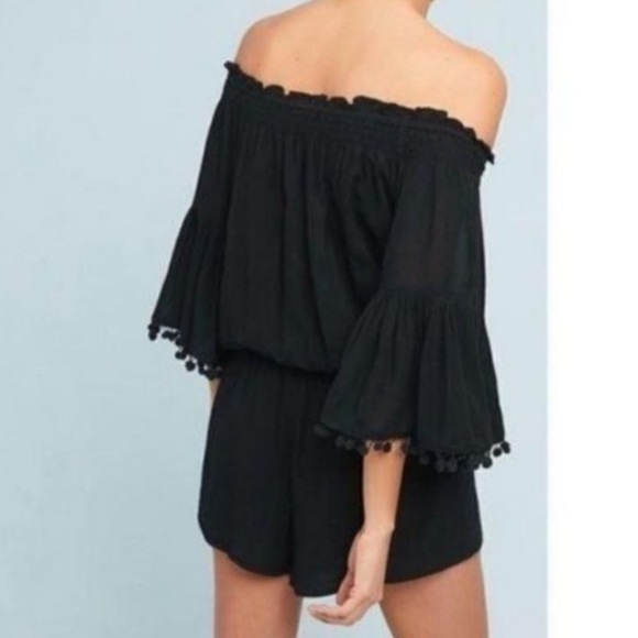 Anthropologie (lilka) flare sleeve off the shoulder romper - Picture 4 of 5